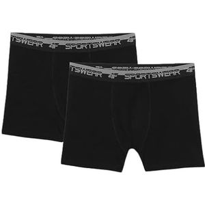 4F Boxer Shorts M036 (2-pack) Deep Black L voor heren, Diepzwart, L
