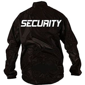 Coole-Fun-T-Shirts Security - regenjas - reflecterende print zwart S M L XL XXL XXXL voor de veiligheidsdienst