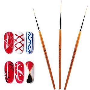 Nail Liner Brush, 3st Nail Art Drawing Line Brush Nail Art Pen Fijn vakmanschap gebruikt bij het tekenen van lijnen, fijne details, bloemen, patronen