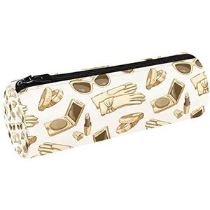 Lady Sieraden Cosmetica Handschoenen Bril Canvas Pen Etui Portemonnee Cosmetische Make-up Tas voor Student Briefpapier School Kantoor Opslag, Multi#01, 20x6.3cm/7.9x2.5in, Potlood gevallen