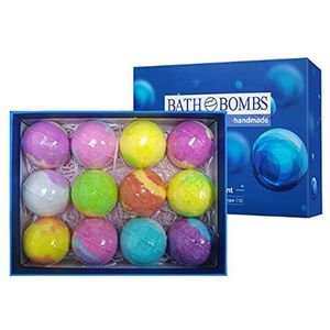 Badbommen Bad Zoutbal Set Box 12 stuks, Bubble Bad Essentiële Olie Badbal Set