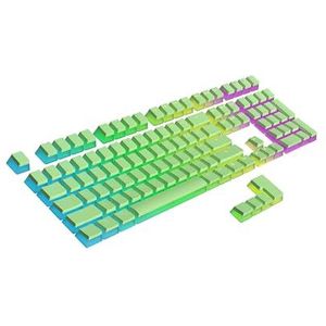 Ranked Pudding PBT Toetsen | 112 Double Shot Doorschijnend ANSI US & ISO Layout | OEM-profiel voor Mechanisch RGB-gamingtoetsenbord (Pistache)