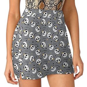 Prinses Panda Dames Skorts Hoge Taille Tennisrok Gelaagde Korte Mini Rok Culottes Skorts Met Zakken 4XL