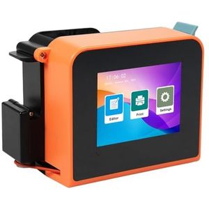 Handheld Printer Mini Handheld Printer Draagbare Inkjet Printer 600 DPI High Definition Inkjet Code Printer Met 2.4 Inch LED Touchscreen Efficiënt Helderheid(Orange)