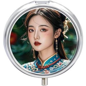 Ronde pillendoos 3 compartimenten draagbare medicijnpillendoos één maat pillendoos voor zakpillenorganisator en vitaminecontainers voor reizen