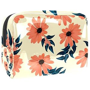 Waterdichte cosmetische tassen, verlof en zonnebloem reizen cosmetische tassen, multifunctionele draagbare make-up tassen, reizen cosmetische tas organizer voor vrouwen