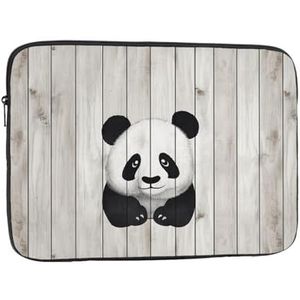 Laptop Sleeve Wit Houten Panda Slanke Laptop Case Cover Duurzaam Aktetas Shockproof Beschermende Notebook Case 17 Inch