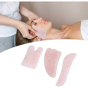 Gua Sha Schraper, 3-delige Gua Sha Jade Massage Stone Board Schrapen Huidverzorging Tool Set Jade Gua Sha Schraapplank voor Gezicht Ogen Hals en Lichaam