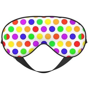 Polkadot Unisex Elastische Verstelbare Gesp Ontwerp Verduisterend Slaap Oogmasker voor Thuis Reizen Yoga Kantoor Nap