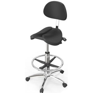 Rolbank, verstelbare spa-bank, draaibare salonbank Verstelbare hydraulische draaibare kruk met rugleuning en voetensteun for tandartspraktijk, massagekliniek, spa-salon, diverse kleuren(A4)