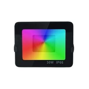 LED-schijnwerpers, 50 / 30W led-reflector buitenschijnwerper Smart Tuya Bluetooth-bediening Waterdichte projector RGB-spot voor sportvelden en -banen (Color : A, Size : 30W)