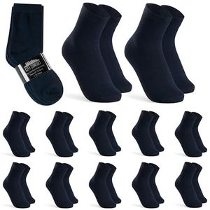 CityComfort Halflange sokken voor jongens, 12 paar sokken, Blauw, 10-12 Jaren