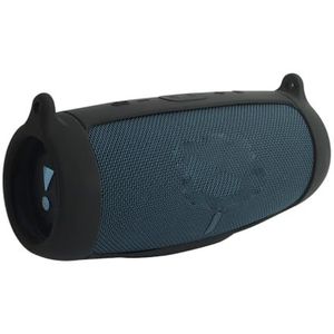 Siliconen hoes voor JBL Charge 5 Bluetooth-luidspreker, reizen dragen beschermend met schouderriem en karabijnhaak (zwart)