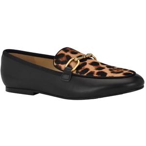 Nine West Brayci slippers voor dames, Zwart Leopard Multi 004, 38.5 EU