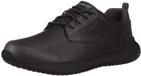 Skechers Delson Antigo heren Oxfords Oxford, Zwart Zwart Leer Bbk, 46 EU