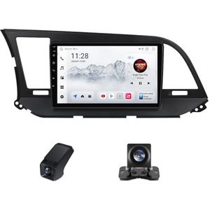 Android 13 Autoradio geldt voor Hyundai Elantra 6 2018-2020 9 inch Touchscreen Autoradio met Wireless Carplay Android Auto Navi GPS Bluetooth FM/RDS Radio+Telecamera Achterkant(A,NF-6)