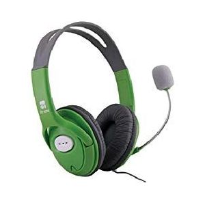 Xtreme 65408 Hoofdtelefoon met microfoon - hoofdtelefoon met microfoon (gameconsole, binauraal, hoofdband, groen, in-line bediening, met kabel)