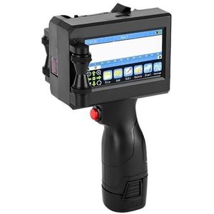 Draagbare 12,7 mm handheld inkjetprinter for tekst, QR-barcode, batchnummer, logo, vervaldatum, etiketcodeermachine, niet-gecodeerd Breed printmateriaal(Include 1 Cartridge)