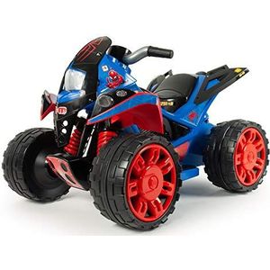 INJUSA - Batterij Elektrische Quad The Beast Spiderman 12V Blauw Kleur met Officieel Gelicenseerd door Marvel met Gaspedaal en Rubberen Strips op de Achterwielen Aanbevolen voor Kinderen +2 Jaar