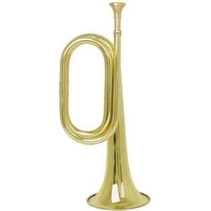 Messing Trompet C-toonaanpassingsklokken Mondinstrument Verdikt (Color : Gold)