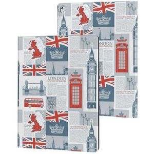 Thema van het VK en Londen Britse vlag hoesje compatibel voor iPad Pro 2015/2017 (12,9 inch) slanke hoes beschermende tablet hoesjes standaard cover