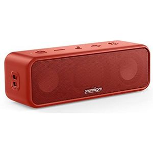 Soundcore 3-Bluetooth-speaker met stereogeluid, membraandrivers van puur titanium, PartyCast-technologie, BassUp, 24u speeltijd, IPX7-waterdicht, app voor aangepaste EQ's, thuis, buiten, strand, park