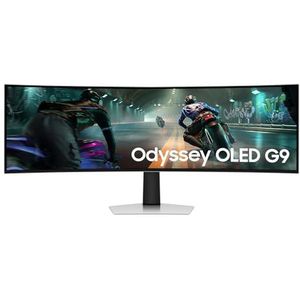 Samsung S49DG912SU PC-monitor 124,5 cm [49] 5120 x 1440 pixels Dual QHD OLED Zilver (49IN ODYSSEY OLED G9 DQHD 144HZ)