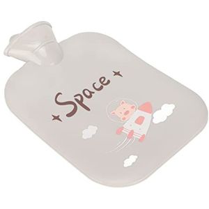 Warmwaterkruik, 1300ml Cartoon Warmwaterkruik Verdikte Lekvrije Cartoon Warmwaterzak Om Spierpijn Te Verlichten (Grijs)