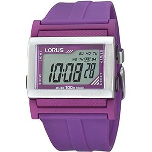 LORUS Watches dameshorloge digitaal kwarts met rubberen band R2335GX9, Klassiek