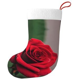 MGGAklp Rode Rose Bloem 1 Print Kerst Kousen Snoep Zakken Voor Familie Vakantie Party Kerstboom Decoraties