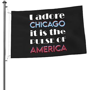 Outdoor Flag I Adore It Is The Pulse Of America Custom Flag Fade Resistant Garden Flag Professionele Vlag Voor Tuin, Auto, Balkon, 90X150Cm