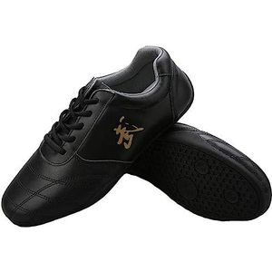 Homnova - Tai Chi - Boksschoenen - Zwart - Ademend Koeienhuid Antislip
