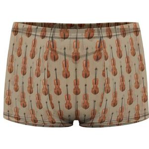 Realistische Houten Viool Heren Boxer Slips Sexy Shorts Mesh Boxers Ondergoed Ademend Onderbroek Thong