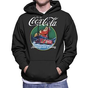 Coca Cola Holidays Are Coming Truck Men's Hooded Sweatshirt - zwart - Medium
