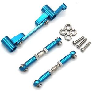 For MJX 14210 14209 1/14 RC 4WD afstandsbediening auto metalen upgrade onderdelen Stuurinrichting stuurstang(SKY BLUE)