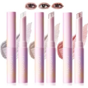 3 stuks kristallen gelei oogschaduw stift, highlighter eyeliner, glitter, natuurlijk, waterdicht, kajala, langdurige lichte make-up, glitter, oogschaduw voor vrouwen