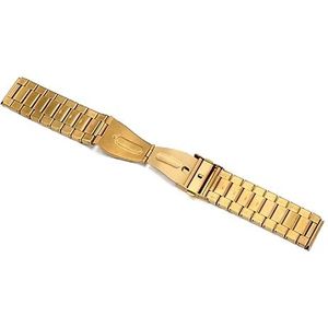 EDVENA 22mm 24mm 26mm 28mm 30mm 32mm Horlogeband For Diesel Horlogeband Zilver Zwart Goud Roestvrij Staal Heren Horlogeband Lederen Band (Color : Gold, Size : 22mm)