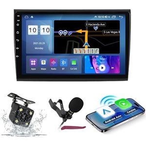 Android 14 Autoradio Navi voor F-iat Bravo (2007-2012) 9-inch QLED-scherm Autoradio met draadloze Carplay Android Auto GPS-navigatie met BT5.0 HIFI FM 5G-WiFi SWC RDS MIC,M200s