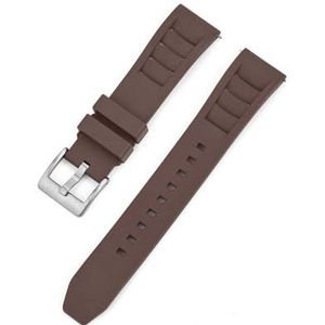 LQXHZ Nieuwe Design Fluor Rubber Horlogeband 20mm 22mm Quick Release Armband Compatibel Met Richard Fkm Horloge Bands Pols Riem Accessoires (Color : Brown, Size : 22mm)