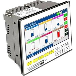Datalogger, intelligente datalogger, 1 tot 16 kanalen, papierloos, voor temperatuur, druk, stroom en spanning (6 kanalen)