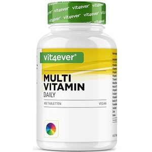 Multivitamine Daily - 450 tabletten met bioactieve vormen - 15 maanden voorraad - Waardevolle mineralen & alle A-Z vitaminen - Veganistisch