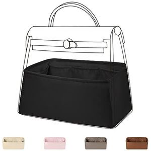 DGAZ Silk Bag Organizer Insert Fits Herbag 31/39/50, Silky Smooth Bag Organizer, Luxury Handbag & Tote Shaper (Black, 31)