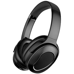 Wave Audio Ruisonderdrukkende hoofdtelefoon Bluetooth 5.0, lichtgewicht draadloze headset over het oor met lage latentie, 30H speeltijd, Memory Foam oorschelpen
