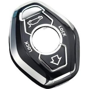 Sleutelbehuizing houder TPU Autosleutel Case Cover Accessoires Protector Shell Fob Houder Voor BMW 3 5 7 Serie E38 E39 E46 E83 M5 325i X3 X5 Z3 Z4 Sleutelbehuizing(Silver edge black)