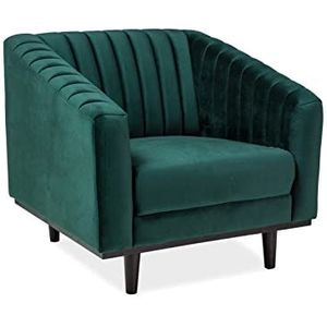 SIGNAL MEBLE Asprey fauteuil, velours, 83 x 78 cm, Royal Green