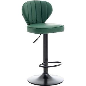 Barkrukken Aanrechthoogte Barkrukken, Draaibare Hoge Aanrecht Eetkamerstoel Met Rugleuningen, Armloze Barkrukstoelen Barstoel Bistrokruk (Color : Grün, Size : 1Pieces)