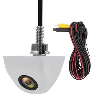 Auto Achteruitrijradarcamera 12V 170 Graden Groothoek Auto Achteruitrijcamera Beeld Nachtzicht Back-up Waterdichte Camera Reverse Camera(WHITE)