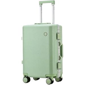 Koffer Bagage Bagage Met Harde Schaal En Aluminium Frame, Universele Wielkoffer Zonder Rits Van Polycarbonaat Reiskoffer (Color : A, Size : 20"")
