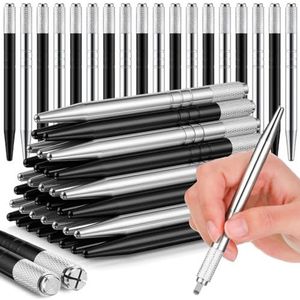 Trisoye 50 Count Microblading Pennen Handleiding Wenkbrauw Potloden Microblading Levert Aluminium Microblading Handgereedschap voor Cosmetica C