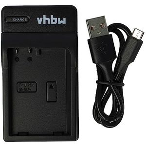 vhbw USB-acculader compatibel met Nikon D3400, D5600, D3500, D3100, D3200, D3300 digitale camera, camcorder, Action Cam-accu - oplaadstation